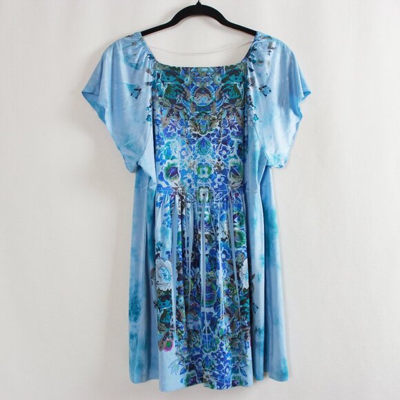 One World Watercolour Embroidered Floral Tunic Top - Picture 16 of 16